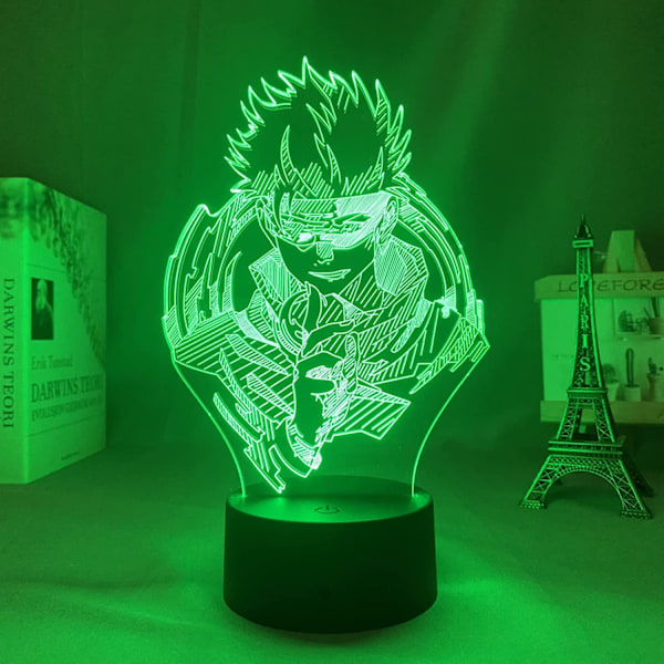 JK Figurlampor, Anime-gåvor för pojkars sovrum, 3D Illusionslampa Gojo Itadori Yuji Manga Merch Ljus för barns rum