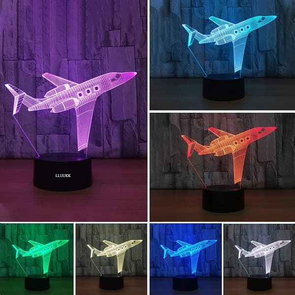 Visuell 3D Skrivebordslampe Fly Fly Leker Borddekor
