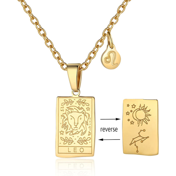 Stjärntecken Halsband för Kvinnor Konstellation Tarot Kort Pend