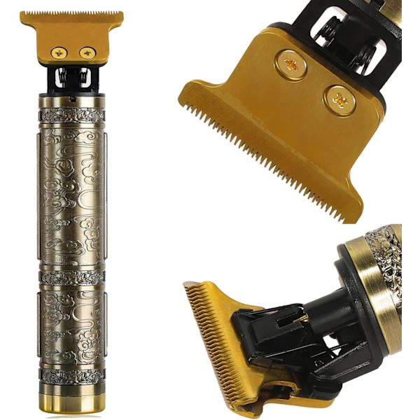 Hår trimmer til mænd, genopladelig skægtrimmer, trådløs Zero Gapped trimmer, elektrisk T-blad haircut