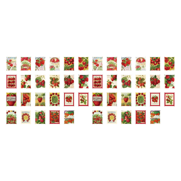 46 st Vintage Jordgubbs Orchard Dekorativa Stickers Scrapbooking Sticker Etikett Dagbok Förslutningsdekal