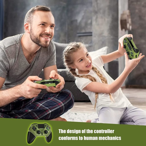 Trådlös handkontroll för PS4, PlayStation 4 Gamepad Joystick Green