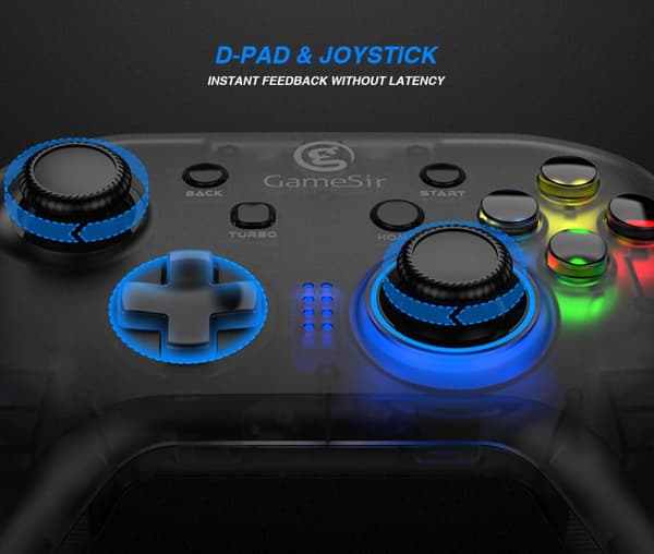 T4W Kablet Spilcontroller Joystick til PC Windows 10/8/7 Dua