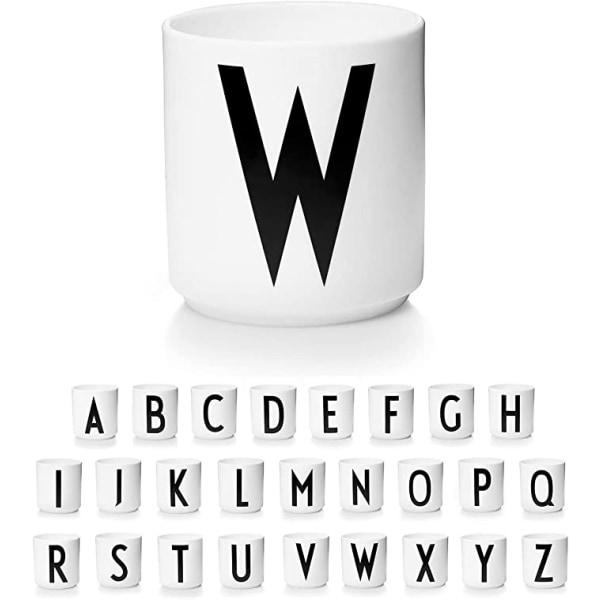 Bokstav kaffekopp / bokstavsmugg enkel stil（Letter W）