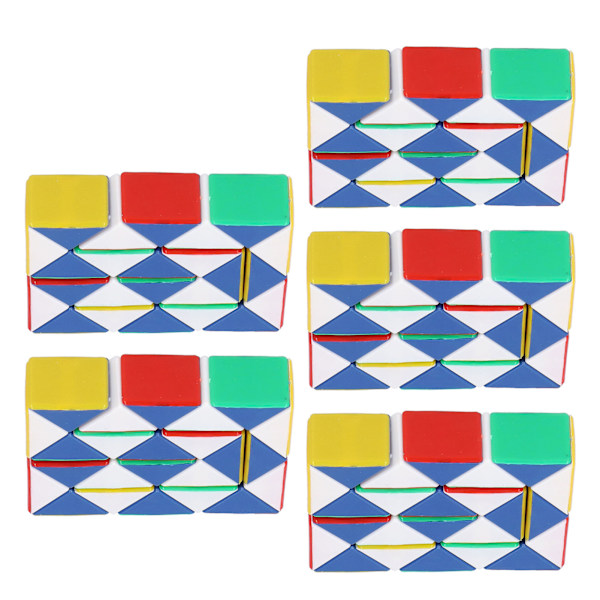 5 st Puzzle Cube Linjal Pussel Lindra Stress Hjärnträning Pedagogiska Leksaker Present till Barn