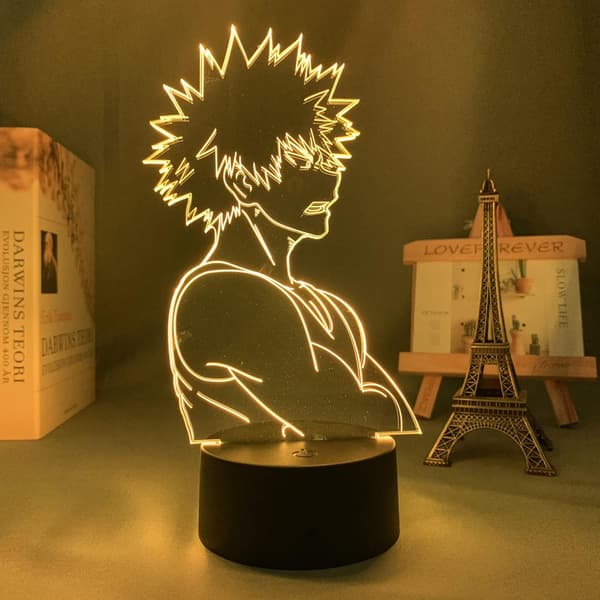 3D LED Illusjonslampe Nattlys Bakugo Katsuki 3D Lampe Anim