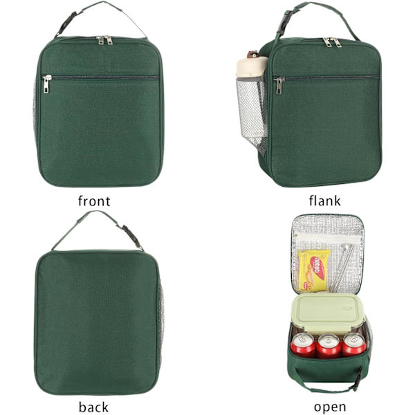 Lounaslaukku Lounaslaukut Naisille Lounaslaukku Eristetty Lounaslaukku Lounaslaatikko Lounaslaatikot (Vihreä) Green