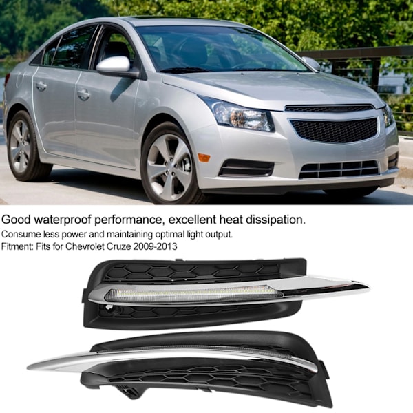 Auton LED-päiväajovalot sumuvalot sopivat Chevrolet Cruze 2009‑2013