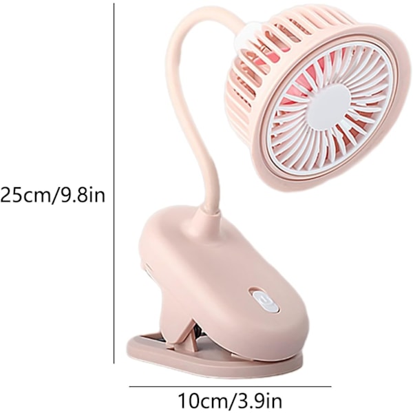 Kannettava pieni klipsikiinnitteinen tuuletin 360° kääntyvä viilentävä tuuletin pöytätuuletin mini pöytätuuletin USB-latauksella klipsi- ja pöytätuuletin toimistoon makuuhuoneeseen