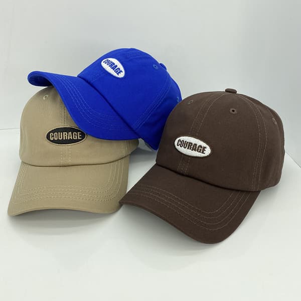 Hatt Dame Sommer og Vår Bokstav Broderi Caps C Brown