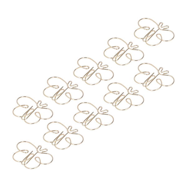 50 stk. Gyldne Sommerfugle Papirclips Galvaniseringsproces Anti-Rust Dyreformer Papirclips Antislip Små Papirclips