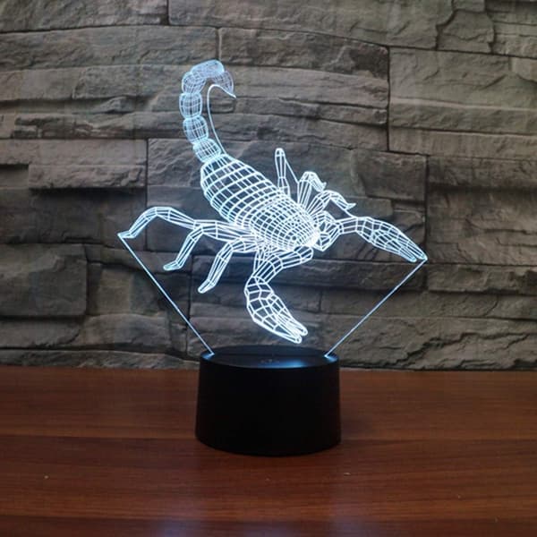 Interessant 3D Skorpion Design Natlampe LED-belysning med