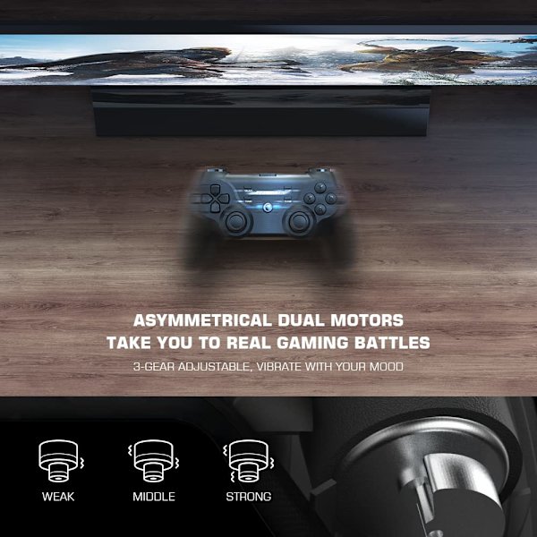 T3 Trådløs Gaming Controller, PC Controller til Windows 7/8/10/11, Android, Gamepad Joystick med Turbo og Dobbelt Vibration, Gaming Controller til An GaneSir T3