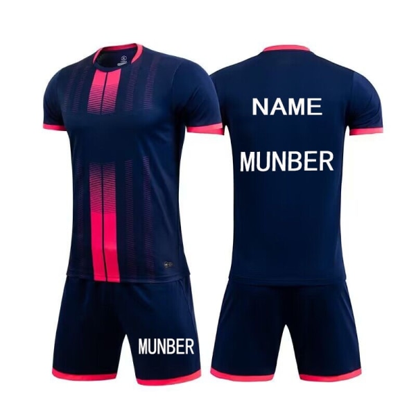 2023 Barn Jersey Set Herr Pojkar Fotbollskläder Kostym Kortärmad Barn Fotboll Uniformer Fotboll Tracksuit Jersey Kit Orange Not Custom XS(140-150cm)