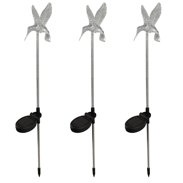 Utomhus solcellslampor, 3-pack solcellslampor för trädgård, vattentäta
