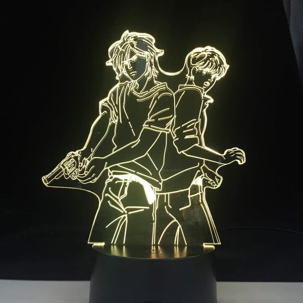 Anime Lampe Nattlys Illusjonslys ASH Lynx og Eiji Okum