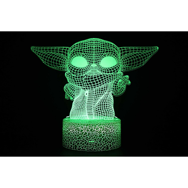 3D Illusion Star-Wars Nattlampa 16 Färgförändrande Nig