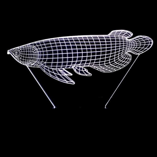 Gullfisk 3D Nattlys med Fjernkontroll og Berøringskontroll, Flere