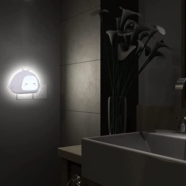 Plug-in natlampe sød engel LED-natlampe med automatisk DU