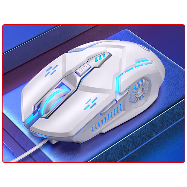 Trådbunden ergonomisk spelmus med 7 programmerbara knappar, Chr