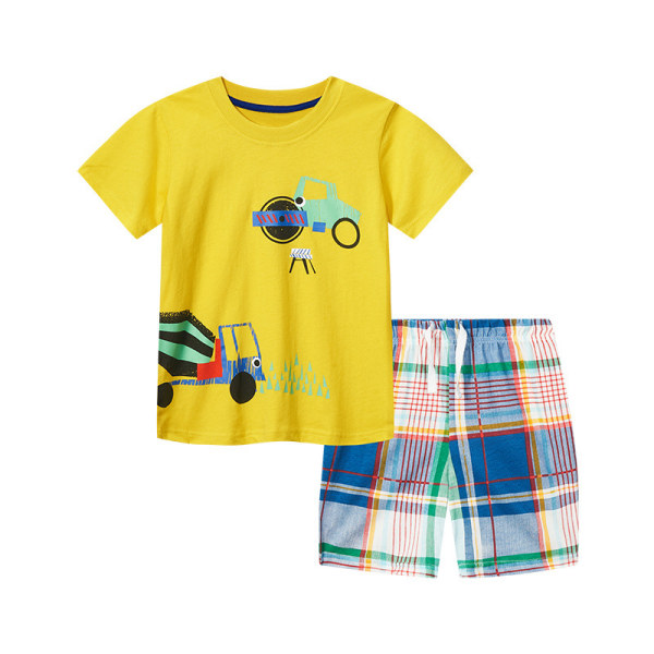 Barnens Pojkar's Cartoon Kortärmad Pyjamas Set L
