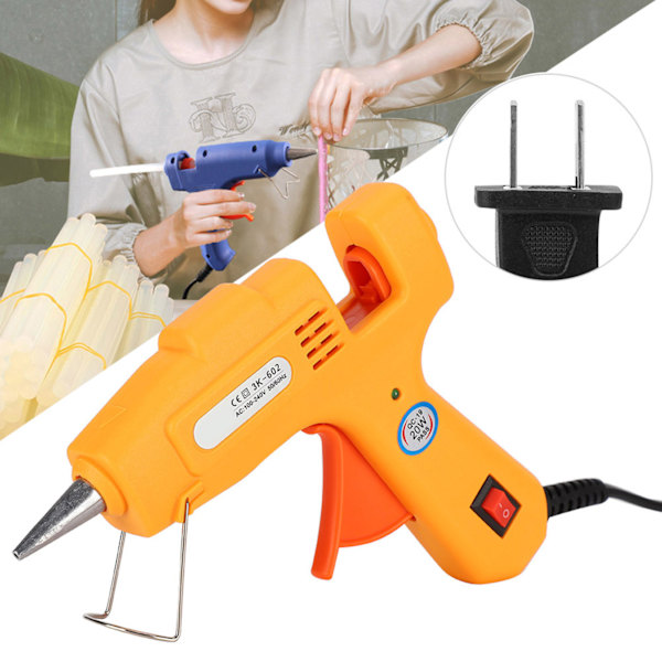 20W Professionell Mini Elektrisk Värme Smältlim Verktyg DIY Värmeverktyg Gul 100‑240VUS Plugg
