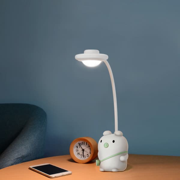LED Skrivebordslampe Øye-vennlig USB Barn, Gris Leselys 3