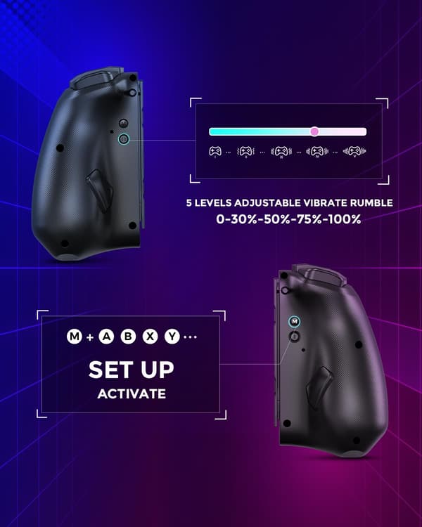Hyperion Meteor Light trådløs Joy-pad med 8 farvet LED til Switch/Switch OLED-julepakke