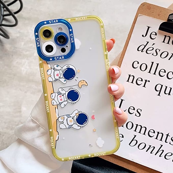 Kompatibel med iPhone 13 Pro Max Clear Case Kvinnor Flickor Cu