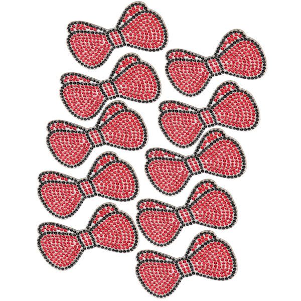 10 stk. Rhinestone-patch, stryg på krystalapplikation, tegneseriedekoration til DIY-håndværkssløjfe