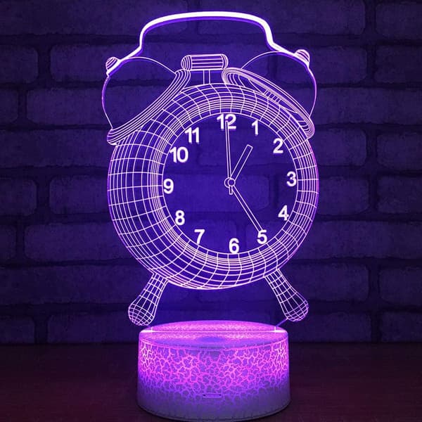 3D LED Hjort Optisk Illusjon Sensor Nattlys med Smart T