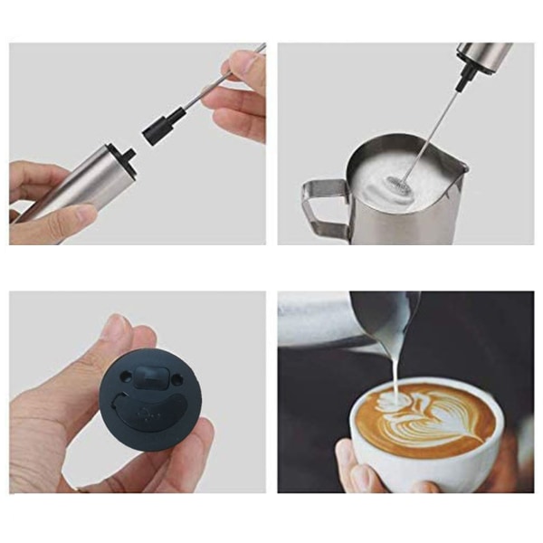 Mini elektrisk pisker - Multifunktionel USB genopladelig 3 hastigheder justerbar trådløs elektrisk æggepisker til æg, kaffe og mælk