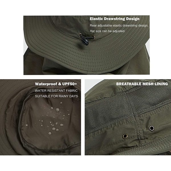 Fashion Sommar Utomhus Solskydd Fiskekeps Nacke Ansikte C