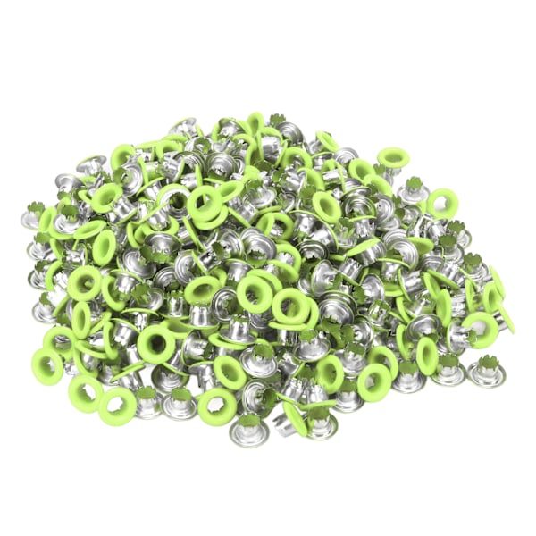 500 stk trykknapper i jernmateriale, flate, glatte, lyse overflater, lette, fargerike syknapper YK4/5C22 (fluorescerende grønn)