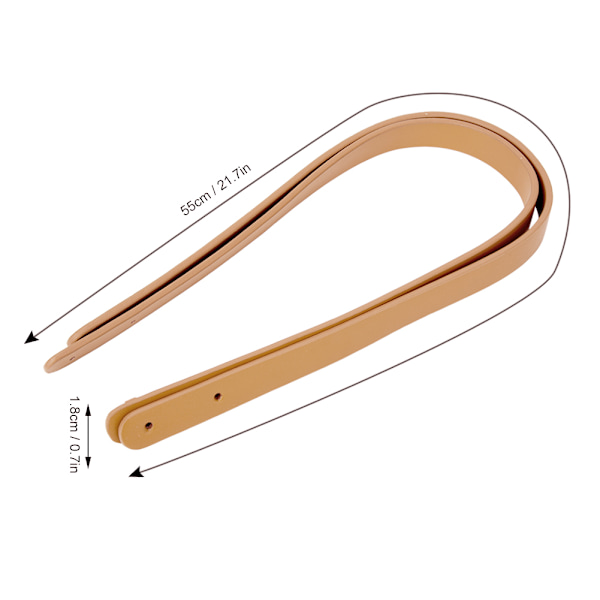 2 st handväskor handrem i splitläder DIY handgjorda handväskor delar med 8 set bronsnitar (beige)