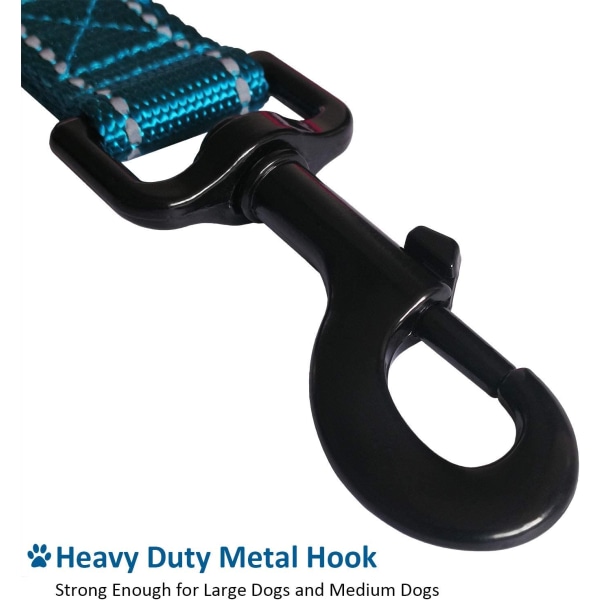 5FT Hundkoppel, Heavy Duty Rope Leash med Dubbel Dual Soft Pa