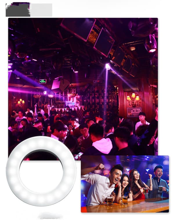 Selfie Ring Light, Clip-on Ring Light [Uppladdningsbar] 3 Ljus