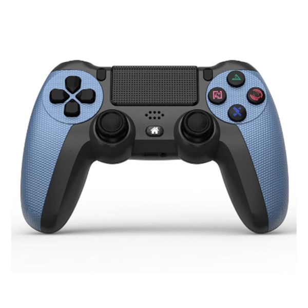 Trådlös spelkontroll Dubbel vibration Noggrann kontroll Bluetooth Gamepad med ljusfält för PS4 Kamouflage Blå