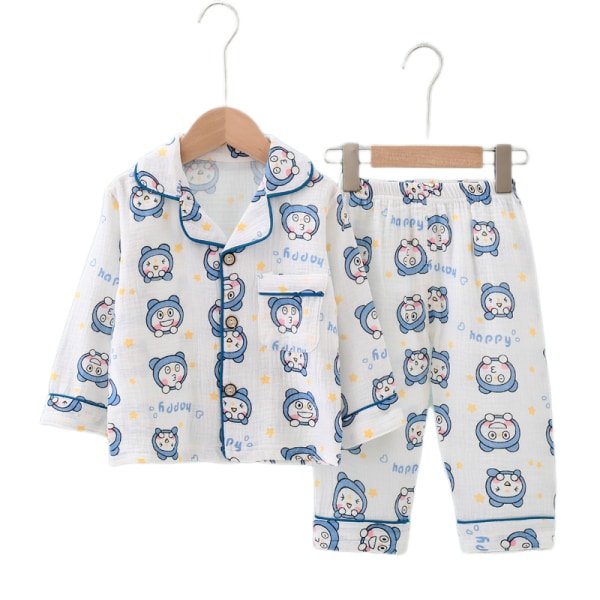 Oddler Pyjamas Sommarpyjamas För Flickor Pojkar, L (Stjärnblå Mjau)