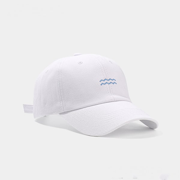 Ny basebollkeps dam ansikte liten enkel stil all-match s White