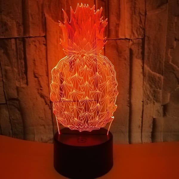 3D Brann Dinosaur Nattlys Illusjon Soverom Lampe med USB