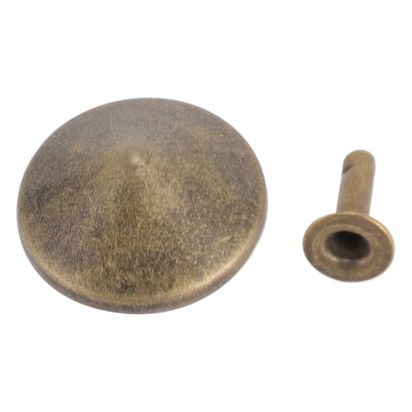 100 set svampnitar nitar 22mm DIY järnkon spikar och nitar svampspets huvudnit nitar för reparation av väskor skor brons