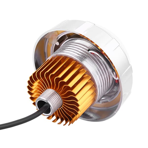 Motorsykkel LED-frontlys Projektorlinse Dobbel Angel & Devil Eye Rund Blå/Hvit
