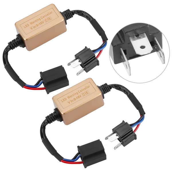 2 stk. H4 9003 LED Forlygte Dekoder Anti-Flimmer Modstand Fejl Advarsel Canceler