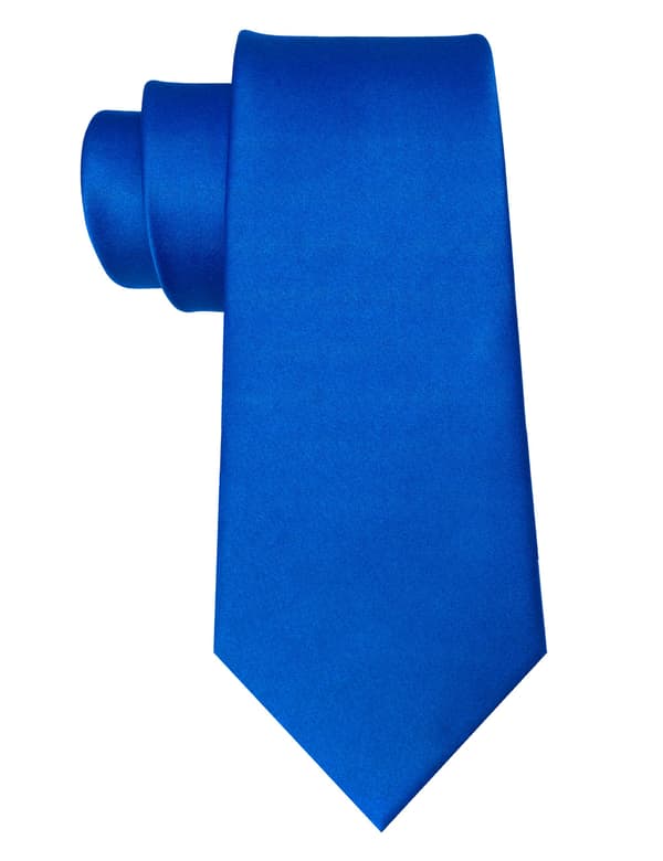 Herreslips i ensfarget, 3,15\" bredde 57\" lengde, jacquardvevd satengpolyester slips, elegant formelt slips for forretningsbryllup konfirmasjon Sapphire blue