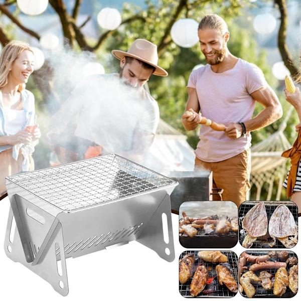 Werwing Portabel Grill: Kompakt, Vikbar Utomhusmatlagning för Camping & Picknick (2-pack) 2 Pack