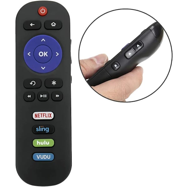 RC280 Ersättningsfjärrkontroll kompatibel med TCL Roku TV 28S305 32S305 40S30