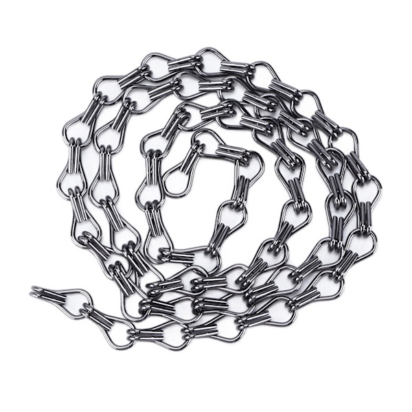 2 stk. Hengekjede En Meter Rustfritt Antikorrosjon Praktisk Montering Lysarmatur Kjede for DIY Fuglematere Gray