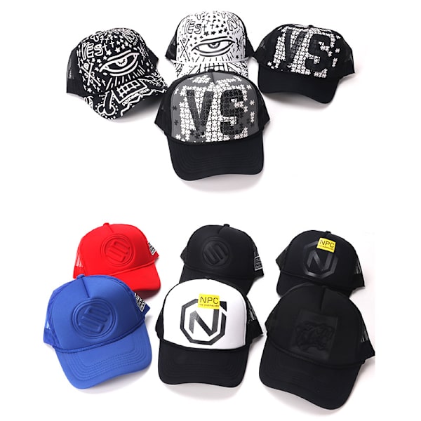 Mesh Trucker Kepsar Styva Strukturerade Främre Paneler Golf Pappa Bas X