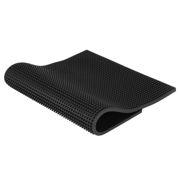 1 stk. Blød sort PVC barmåtte vandtæt coaster køkkenredskab (#1)
